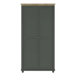 Armadio 108x216h cm 2 ante battenti moderno verde quercia Texel