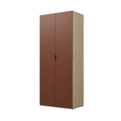 Armadio 90x215h cm 2 ante battenti rosso mattone rovere Niman