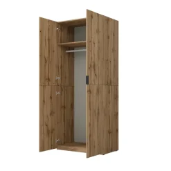 Armadio 90x215h cm 2 ante battenti rovere Niman