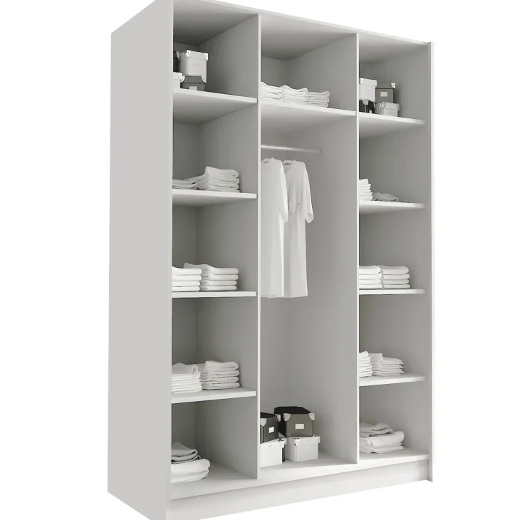 Armadio 150x215h cm 3 ante bianco lucido oro Glammy 3