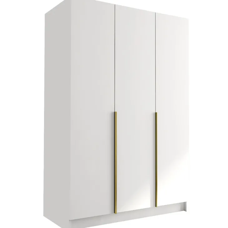 Armadio 150x215h cm 3 ante bianco lucido oro Glammy 3