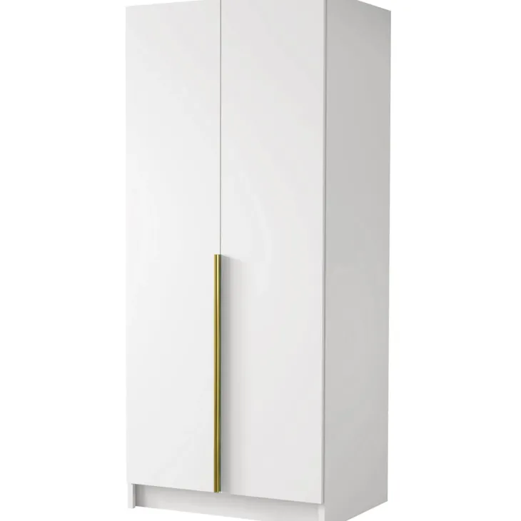 Armadio 100x215h cm 2 ante bianco lucido oro Glammy 2