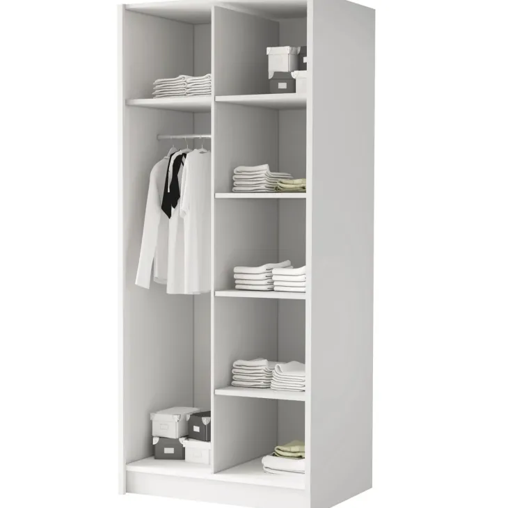 Armadio 100x215h cm 2 ante bianco lucido oro Glammy 2