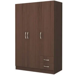 Armadio 120x181h cm 3 ante 2 cassetti moderno wengè Tropea