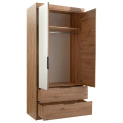 Armadio 60x213h cm 2 ante 2 cassetti rovere Stiky