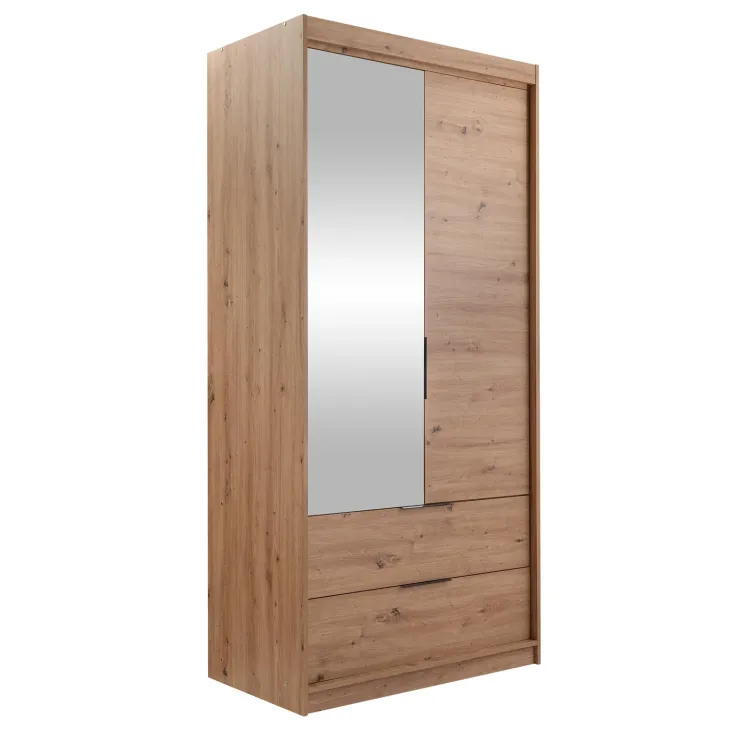 Armadio 60x213h cm 2 ante 2 cassetti rovere Stiky