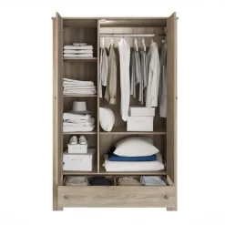 Armadio 124x180h cm 3 ante 1 cassetto rovere sonoma Londra