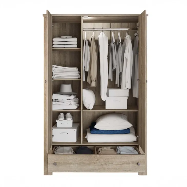 Armadio 124x180h cm 3 ante 1 cassetto rovere sonoma Londra
