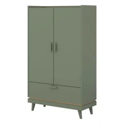 Armadio 90x150h cm 2 ante 1 cassetto verde salvia Yu