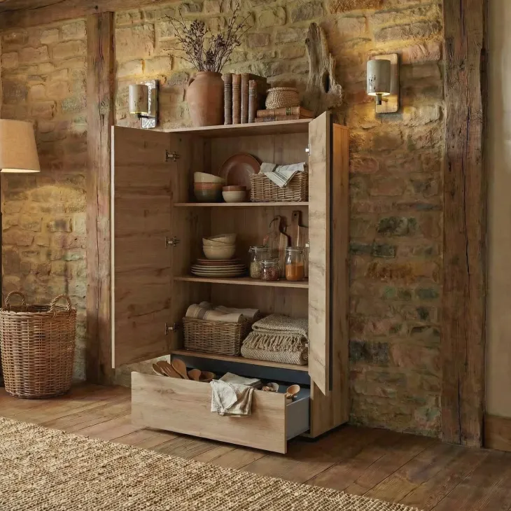 Armadio 89x150h cm 2 ante con cassetto rovere Lolla