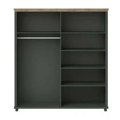 Armadio 200x216h cm 4 ante con specchio verde quercia Texel