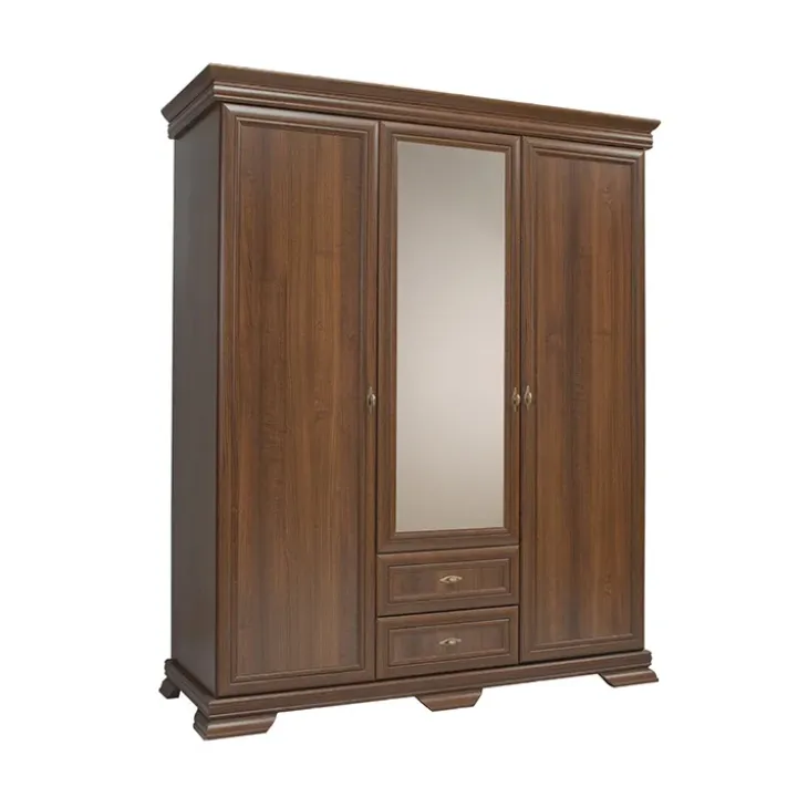 Armadio 158x193h cm 3 ante con specchio 2 cassetti arte povera quercia Kelly