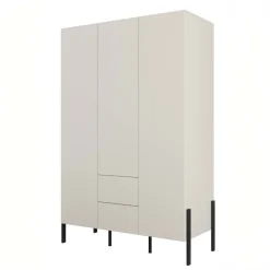 Armadio 139x210h cm 3 ante e 2 cassetti beige cashmere Simple