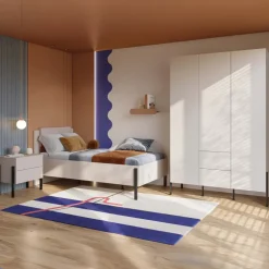 Armadio 139x210h cm 3 ante e 2 cassetti beige cashmere Simple