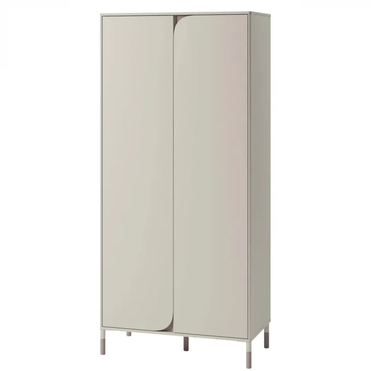 Armadio 92x201h cm 2 ante moderno beige cashmere Rita