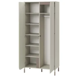 Armadio 92x201h cm 2 ante moderno beige cashmere Rita