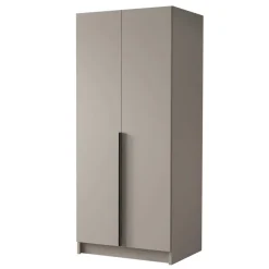 Armadio 100x215h cm 2 ante moderno beige nero Glammy 2
