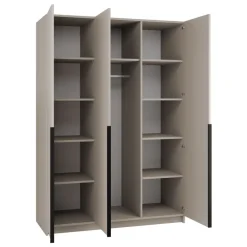 Armadio 150x215h cm 3 ante moderno beige nero Glammy 3