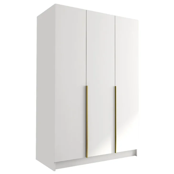 Armadio 150x215h cm 3 ante moderno bianco oro Glammy 3