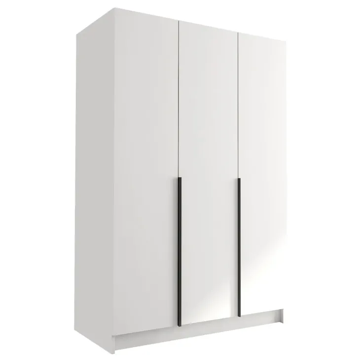 Armadio 150x215h cm 3 ante moderno bianco nero Glammy 3