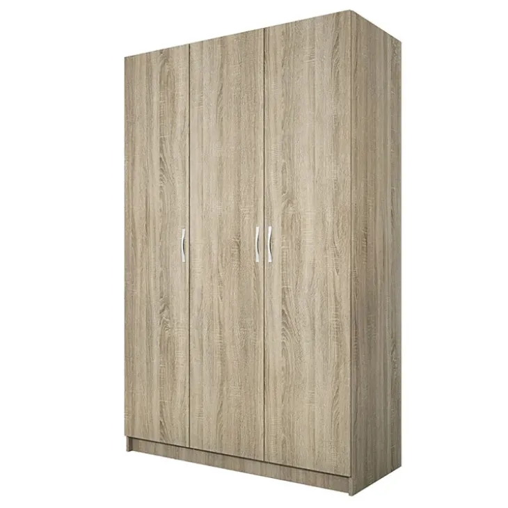 Armadio 120x190h cm 3 ante moderno rovere sonoma Rodari