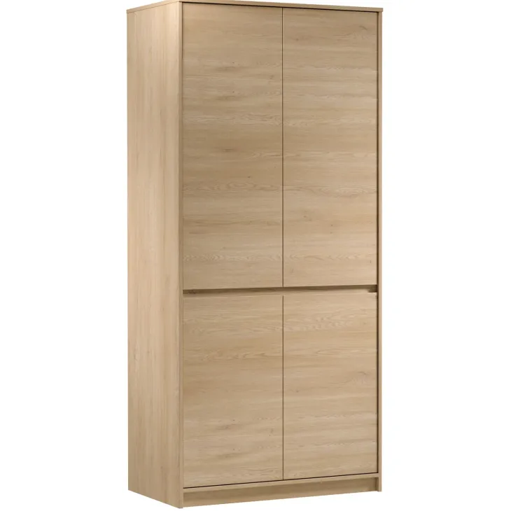 Armadio 91x198h cm 4 ante moderno rovere Funny