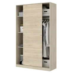 Armadio 120x204h cm 2 ante moderno scorrevoli rovere Royal