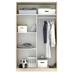 Armadio 120x204h cm 2 ante moderno scorrevoli rovere Royal