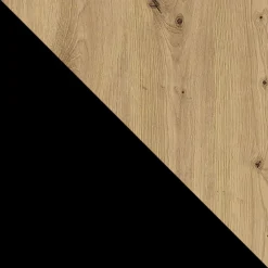 Armadio 200x215h cm 3 ante scorrevoli con specchio rovere nero opaco Silven