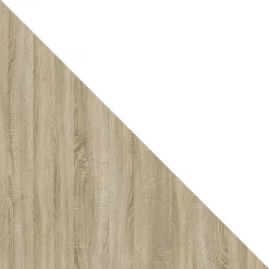 Armadio 200x215h cm 3 ante scorrevoli con specchio rovere sonoma bianco opaco Silven