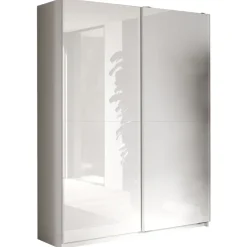Armadio 180x230h cm 2 ante scorrevoli bianco lucido Clappy