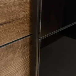Armadio 270x210h cm 2 ante scorrevoli rovere nero lucido Cortina Gihome®
