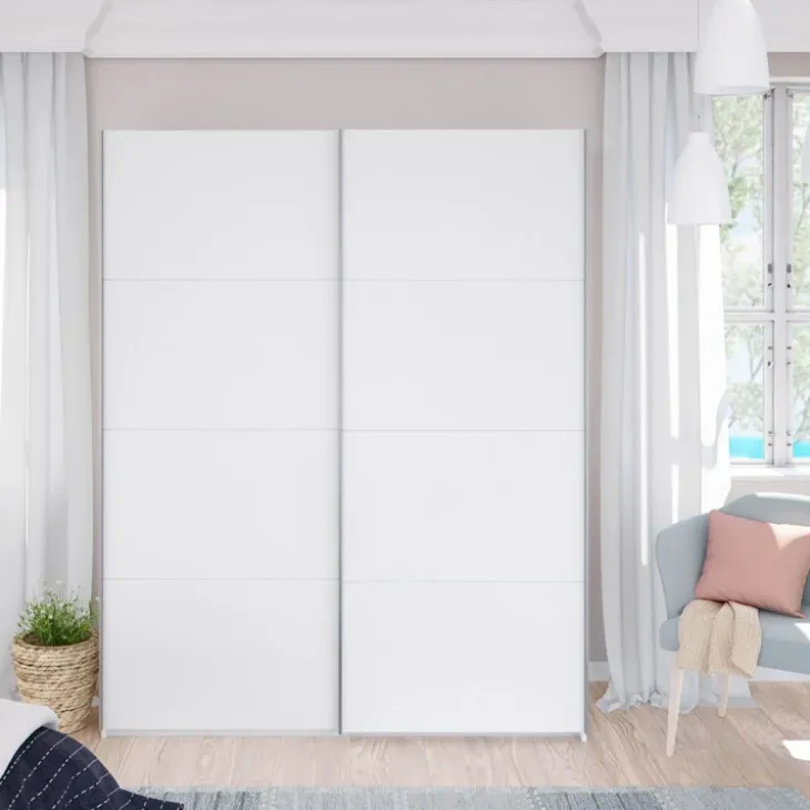 Armadio 150X200h cm 2 ante scorrevoli bianco opaco Taylor