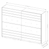 Armadio 270x210h cm 2 ante scorrevoli con specchio rovere scuro Brock Gihome®