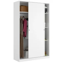 Armadio 120x204h cm 2 ante scorrevoli bianco Royal