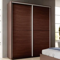 Armadio 150x200h cm 2 ante scorrevoli moderno wengè Roma