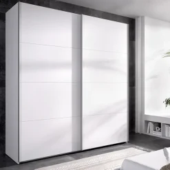 Armadio 180x204h cm 2 ante scorrevoli bianco Royal