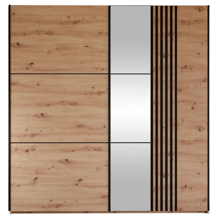 Armadio 203x215h cm 2 ante scorrevoli rovere Duppy