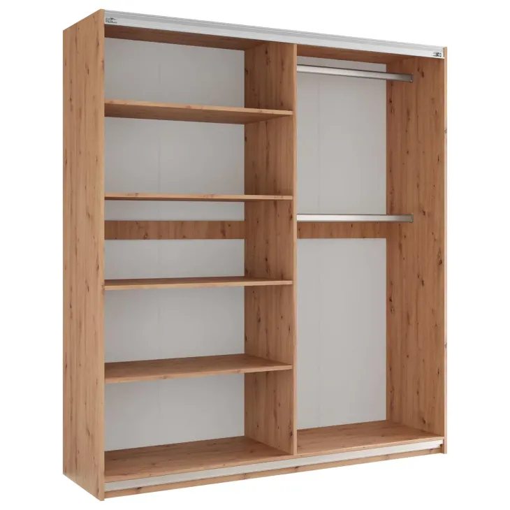 Armadio 203x215h cm 2 ante scorrevoli rovere Duppy