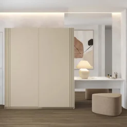 Armadio 180x210h cm 2 ante scorrevoli beige Sansha