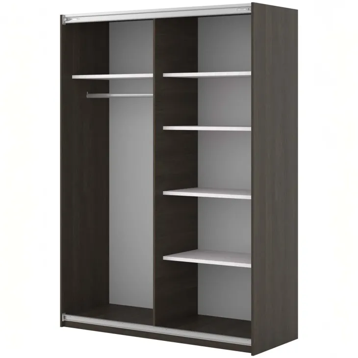 Armadio 150x210h cm 2 ante scorrevoli noce Sansha