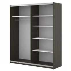 Armadio 180x210h cm 2 ante scorrevoli noce Sansha