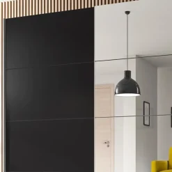 Armadio 221x210h cm 2 ante scorrevoli nero opaco Pascal Gihome®