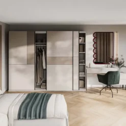 Armadio 270x210h cm 3 ante scorrevoli beige cashmere Procida