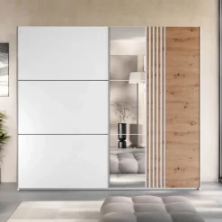 Armadio 250x215h cm 2 ante scorrevoli bianco Duppy
