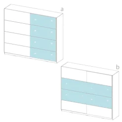 Armadio 120x210h cm 2 ante scorrevoli con specchio nero Pascal Gihome®