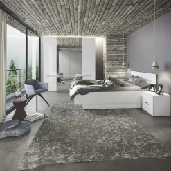 Armadio 200x209h cm 4 ante specchio bianco lucido Twilight