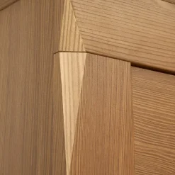 Armadio 144x202h cm 3 ante specchio rovere scuro Lucca