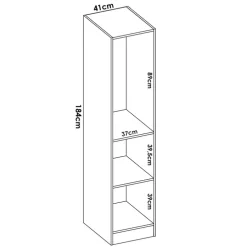 Armadio 41x184h cm con barra appendiabiti legno bianco Juan