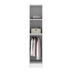 Armadio 41x184h cm con barra appendiabiti legno bianco Juan